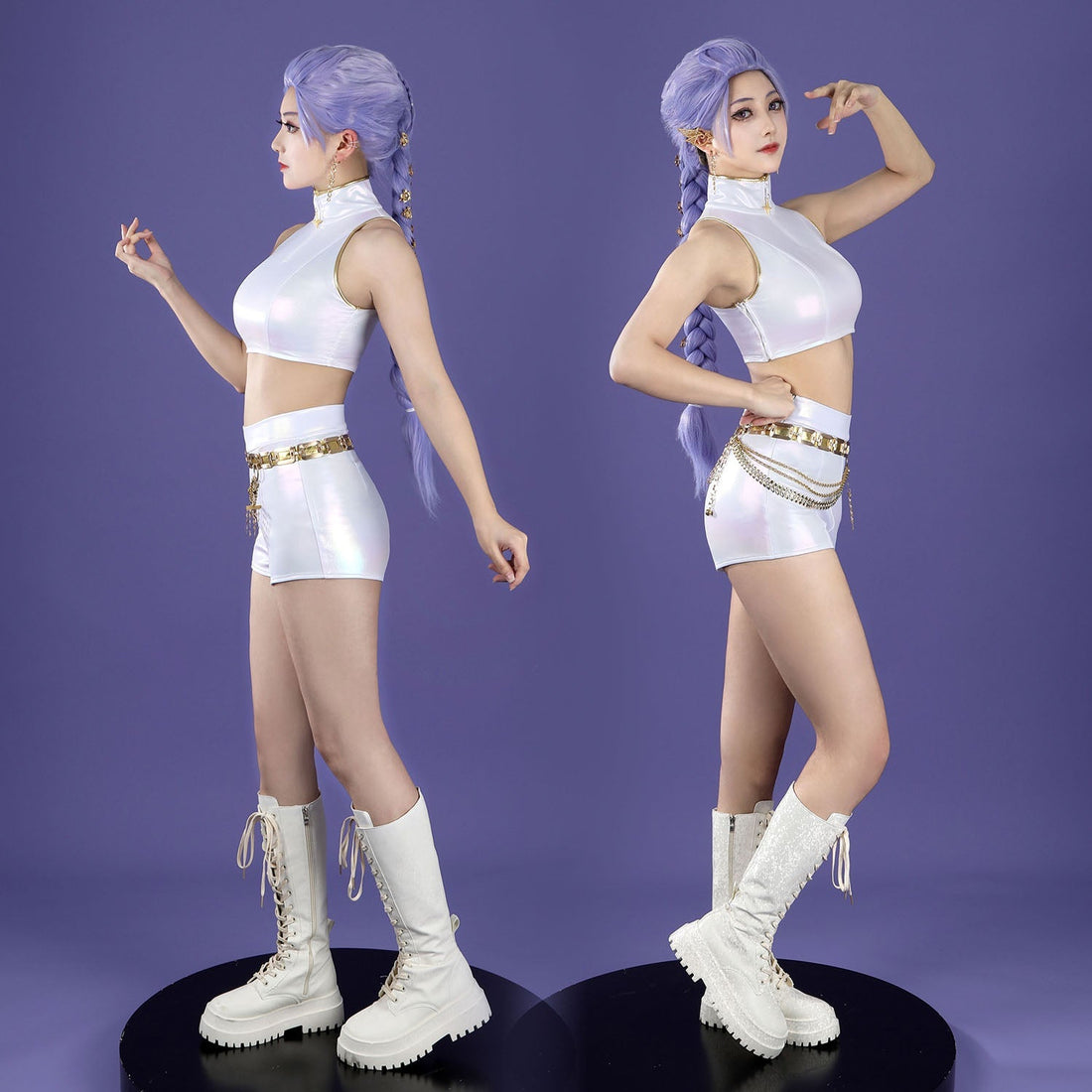 [ylevol] KPop Demon Hunters Rumi White Stage Outfit Cosplay Costumes