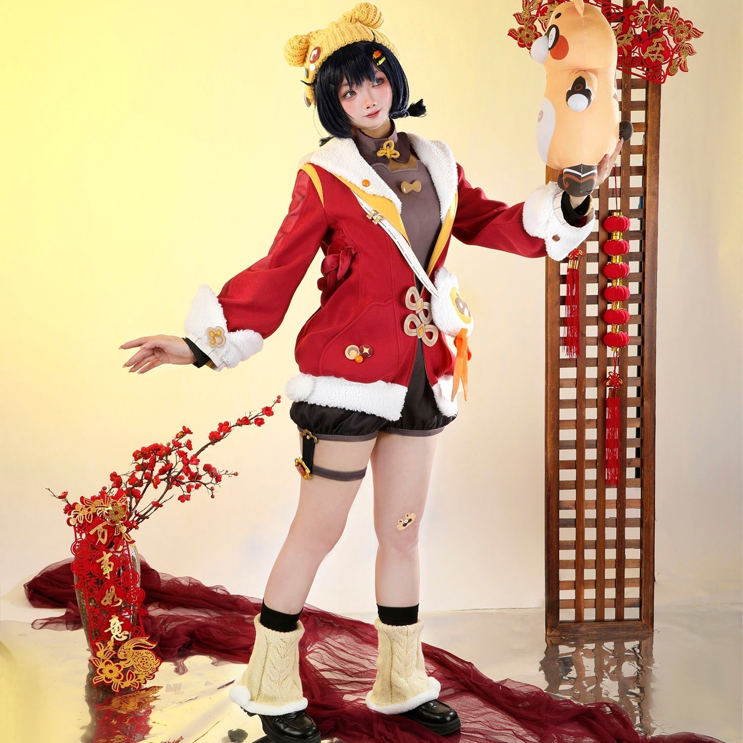 [ylevol] Game Genshin Impact Xiangling Lantern Rite Suit Cosplay Costumes