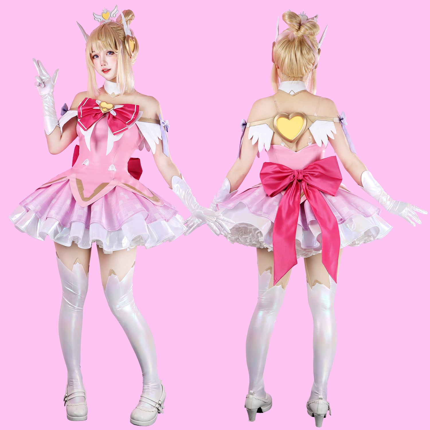 [ylevol] Overwatch 2 Magical Girl Juno Dress Full Set Cosplay Costumes