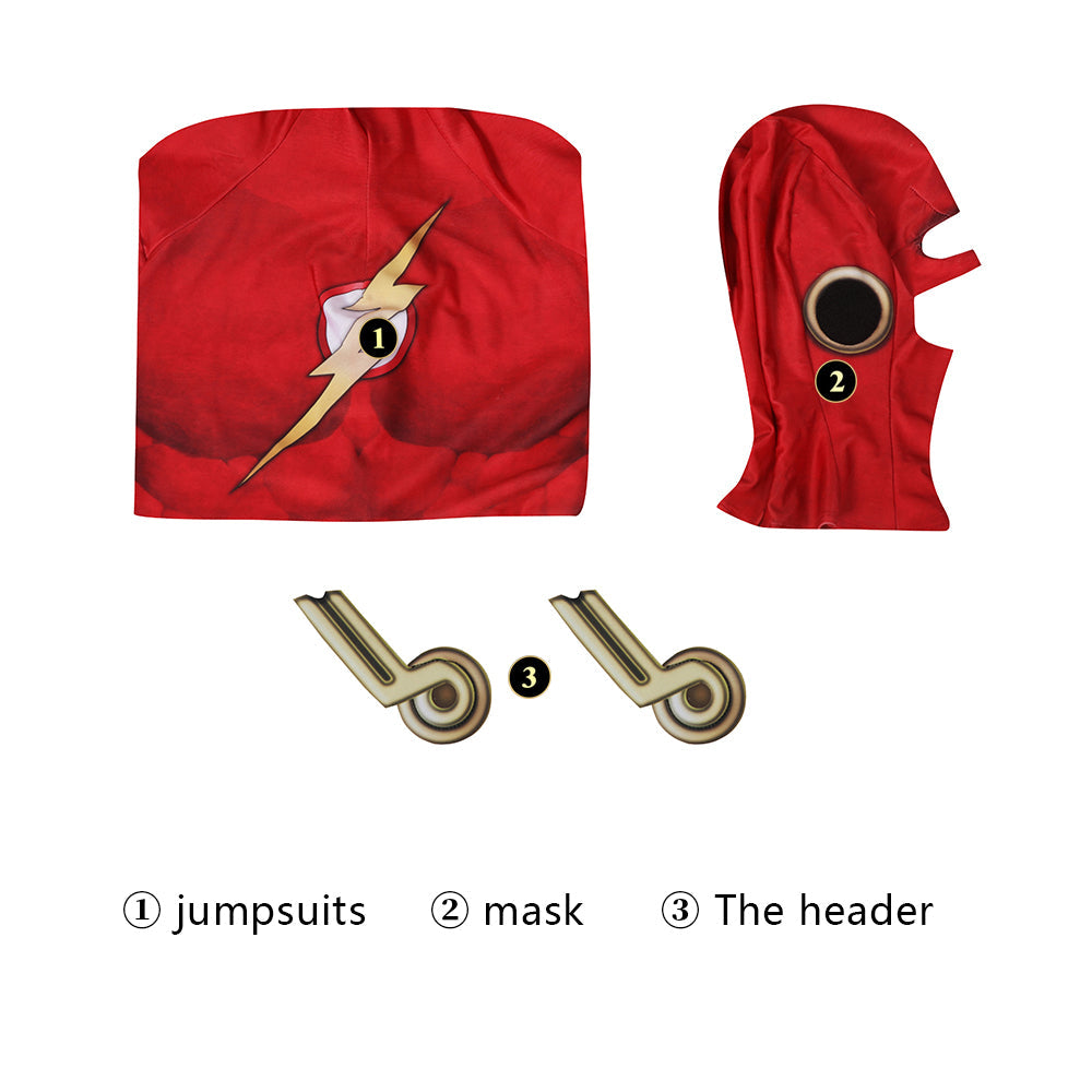 [ylevol] The Flash season 8 Jason Garrick Jumpsuit with Mask Cosplay Costumes