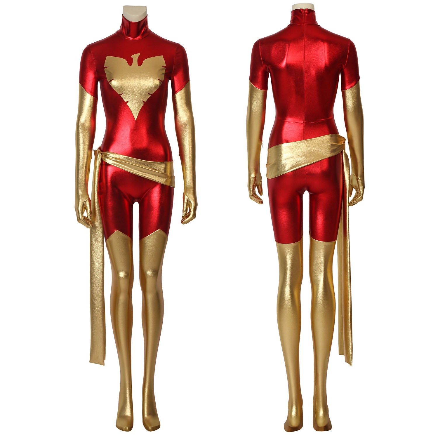 [ylevol] X-Men Dark Phoenix Jean Grey Gold and Red Jumpsuit Cosplay Costumes