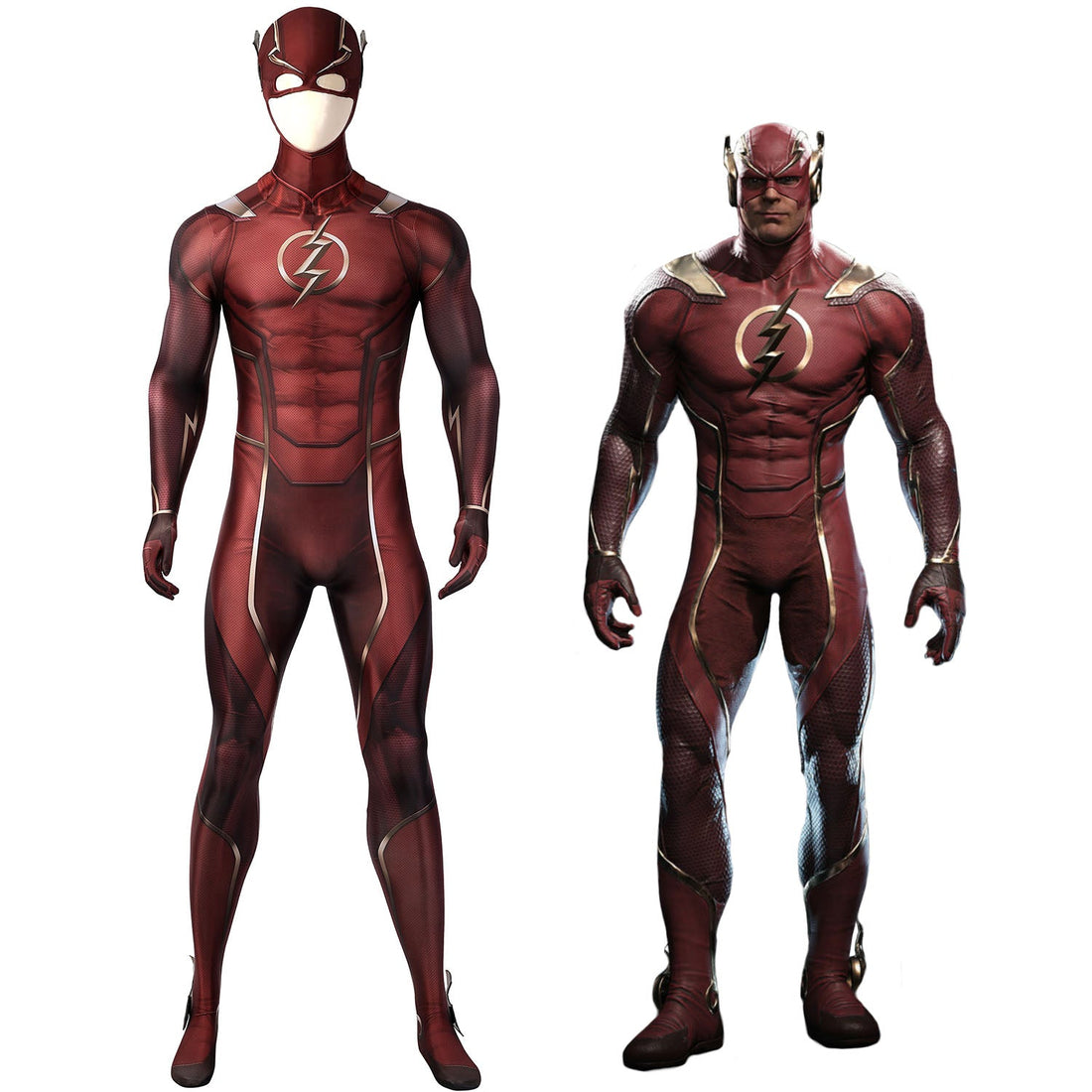 [ylevol] Injustice 2 The Flash Male Jumpsuit with Mask Cosplay Costumes