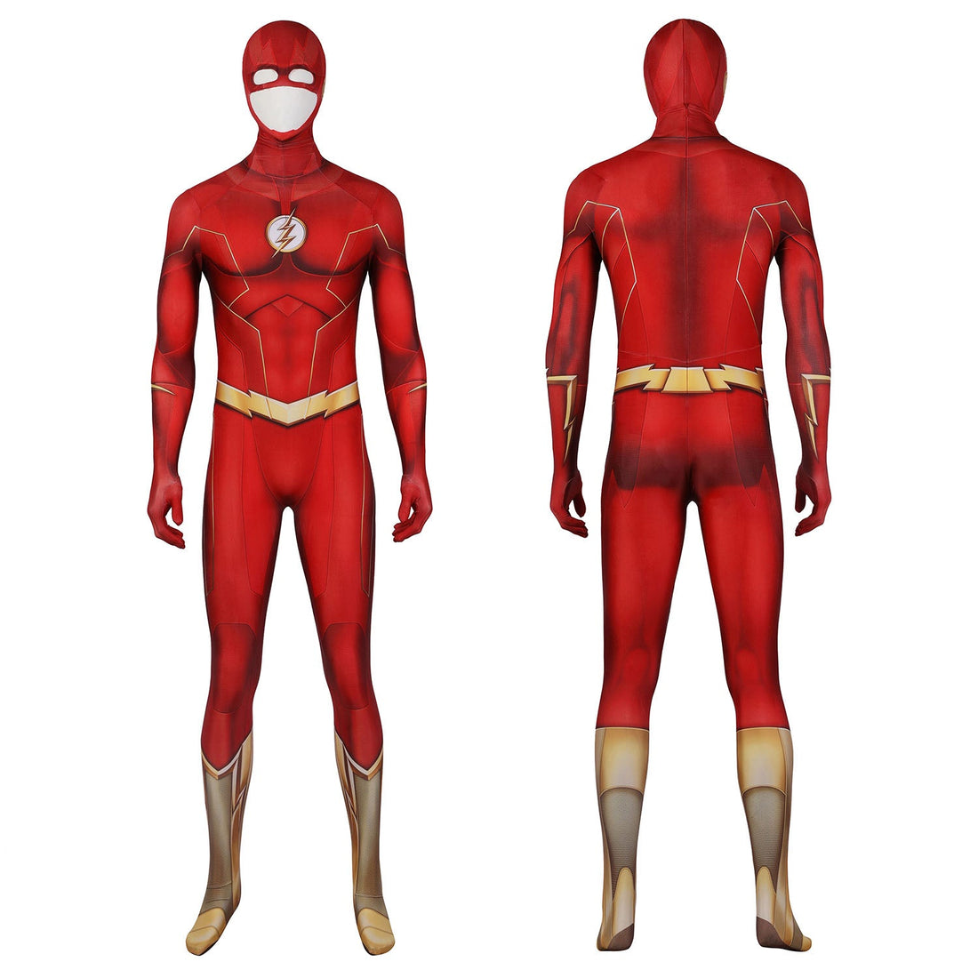 [ylevol] The Flash season 8 Barry Allen Male Jumpsuit with Mask Costumes