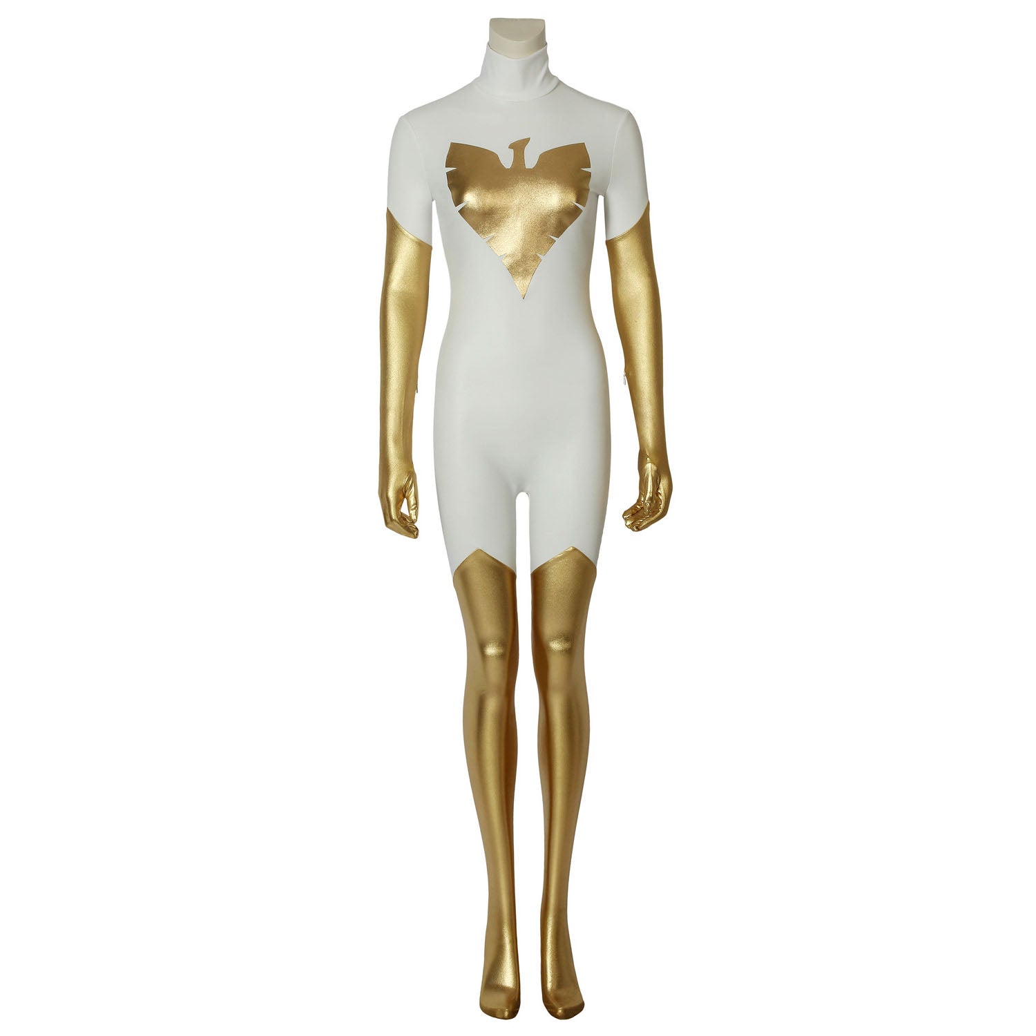[ylevol] X-Men White Phoenix Jean Grey Gold and White Jumpsuit Cosplay Costumes