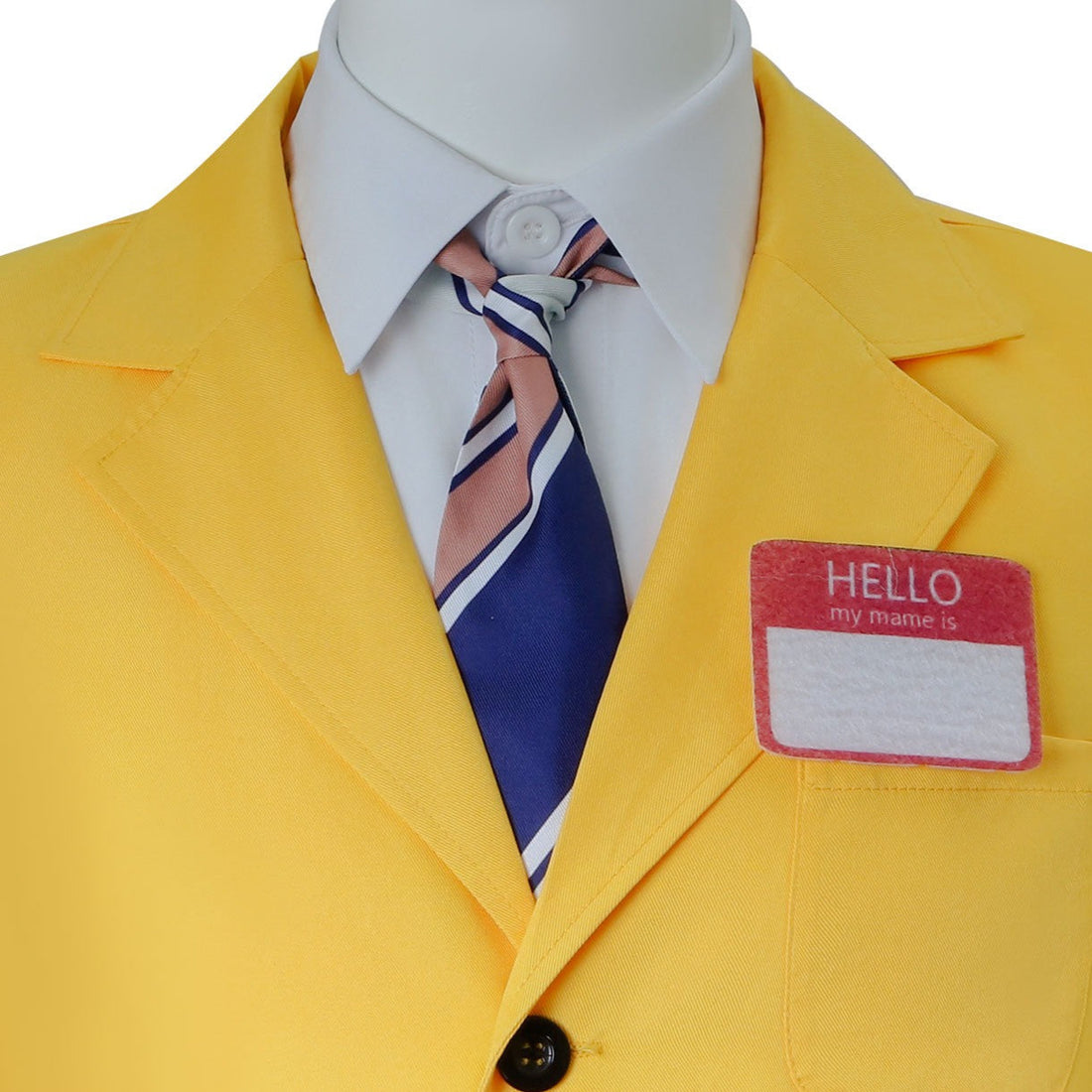 [ylevol] Beetle Juice Shrunken Head Bob Yellow Suit Halloween Cosplay Costumes