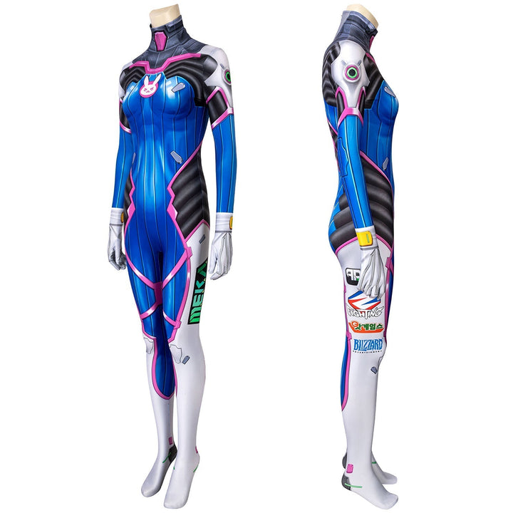 [ylevol] Overwatch D.Va Hana Song Female Blue Jumpsuit Cosplay Costumes