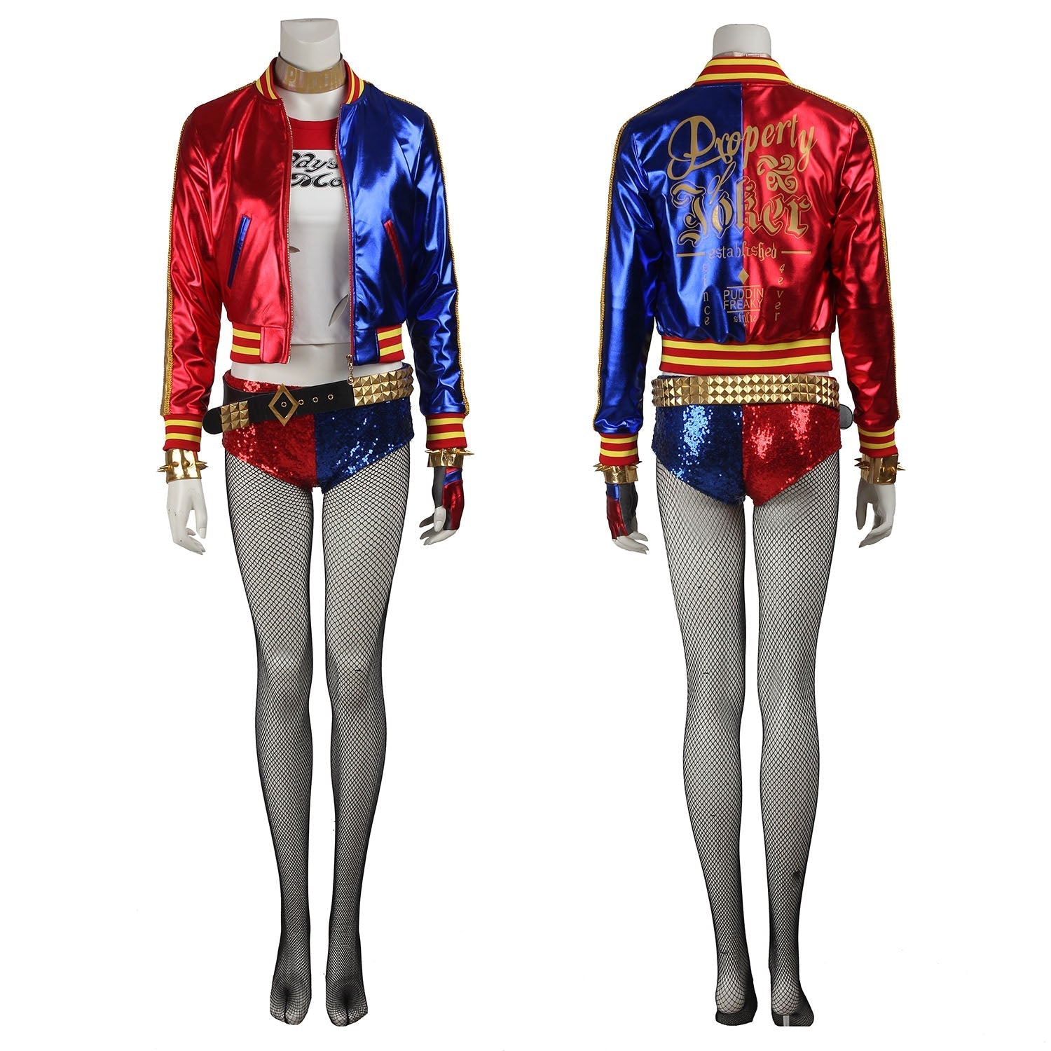 [ylevol] The Suicide Squad The Clown's Girl Harley Quinn Glitter Cosplay Costumes
