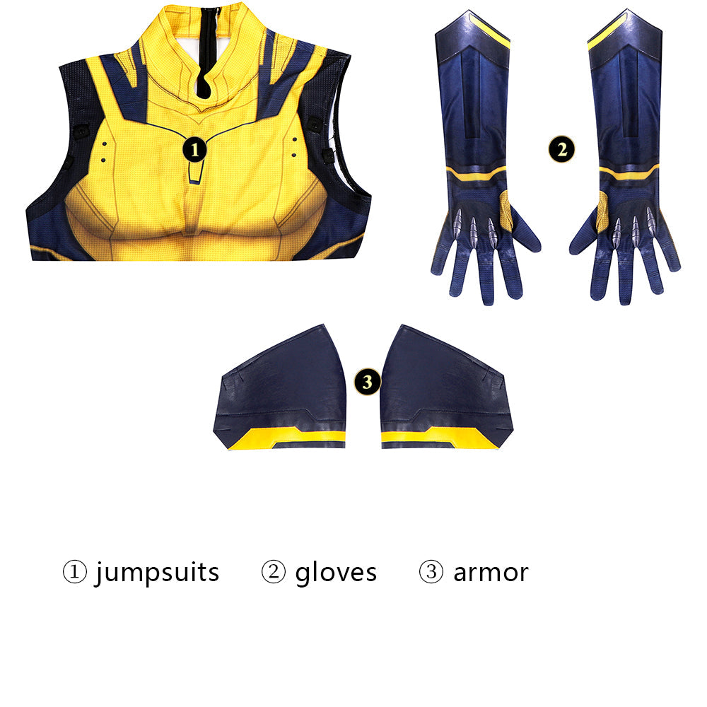 [ylevol] X-men Deadpool 3 Wolverine James Howlett Sleeveless Jumpsuit Cosplay Costumes