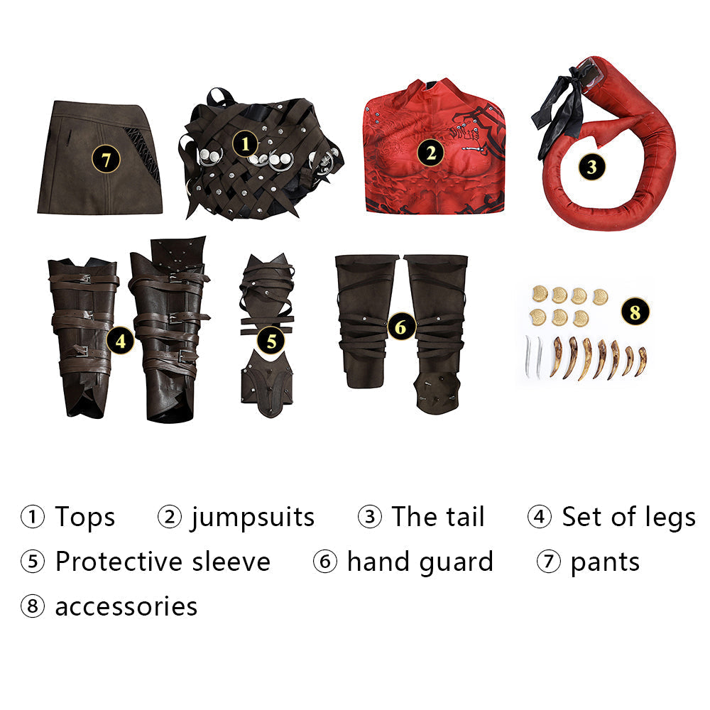 [ylevol] Baldur's Gate 3 Karlach Top Level Full Set Female Cosplay Costumes