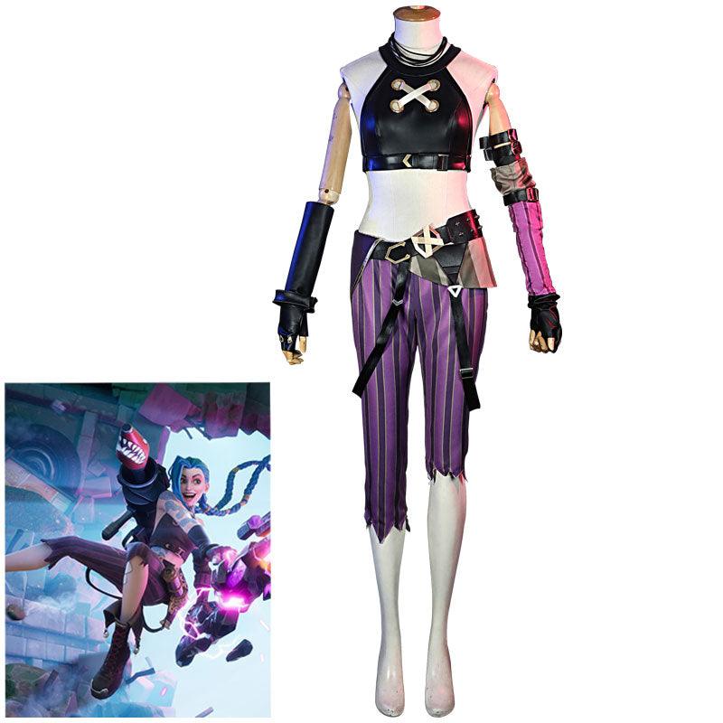 [ylevol] Game LOL Arcane Jinx Full Set  Top Level Cosplay Costumes