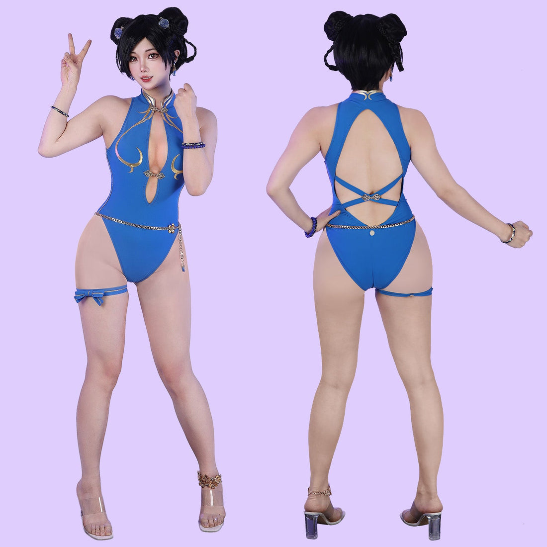 [ylevol] Game Street Fighter 6 Chun Li Woman Swimsuit Cosplay Costumes