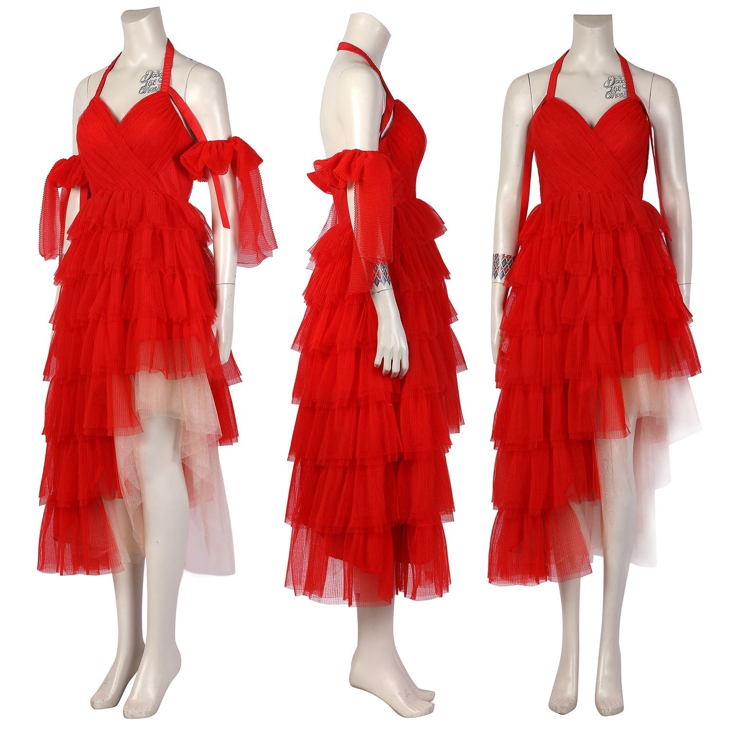 [ylevol] The Suicide Squad 2 Harley Quinn Red Dress Cosplay Costumes