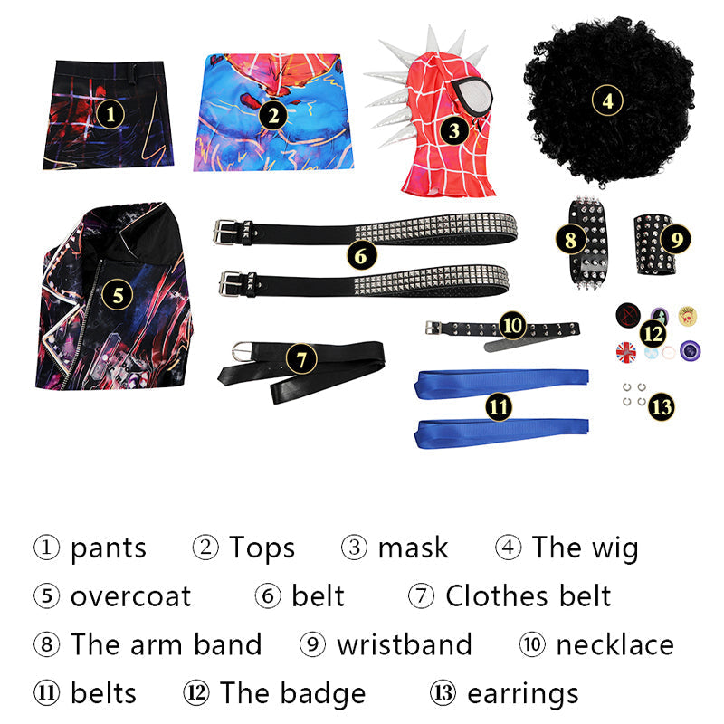 [ylevol] Spider-Man Across The Spider-Verse Spider-Punk Hobart Hobie Brown Full Set Costumes