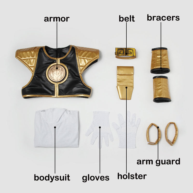 [ylevol] Mighty Morphin Power Rangers Tommy Oliver White Ranger Top Costumes