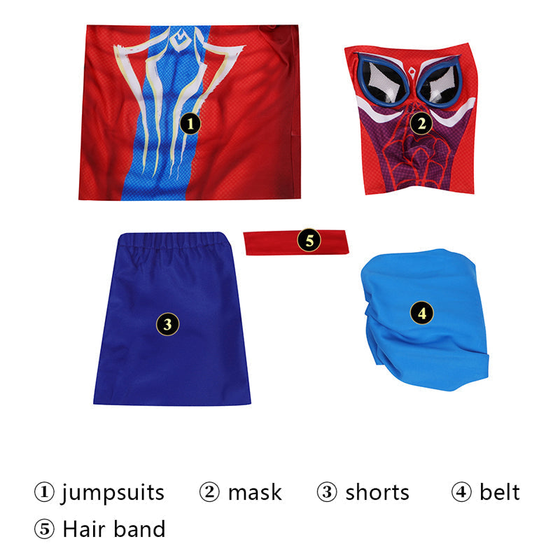 [ylevol] Spider-Man Across The Spider-Verse India Pavitr Prabhakar Jumpsuit Costumes