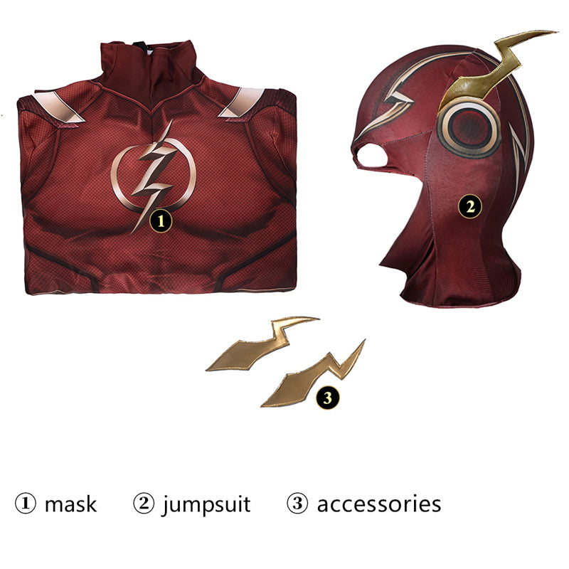 [ylevol] Injustice 2 The Flash Jumpsuit Kids Cosplay Costumes