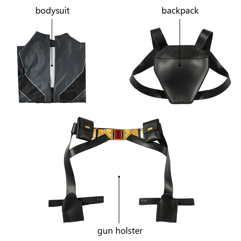 [ylevol] Black Widow Natasha Romanoff Black Suit Jumpsuit Cosplay Costumes