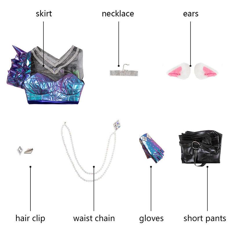 [ylevol] Game LOL KDA ALL OUT Ahri Full Set Top Level Cosplay Costume