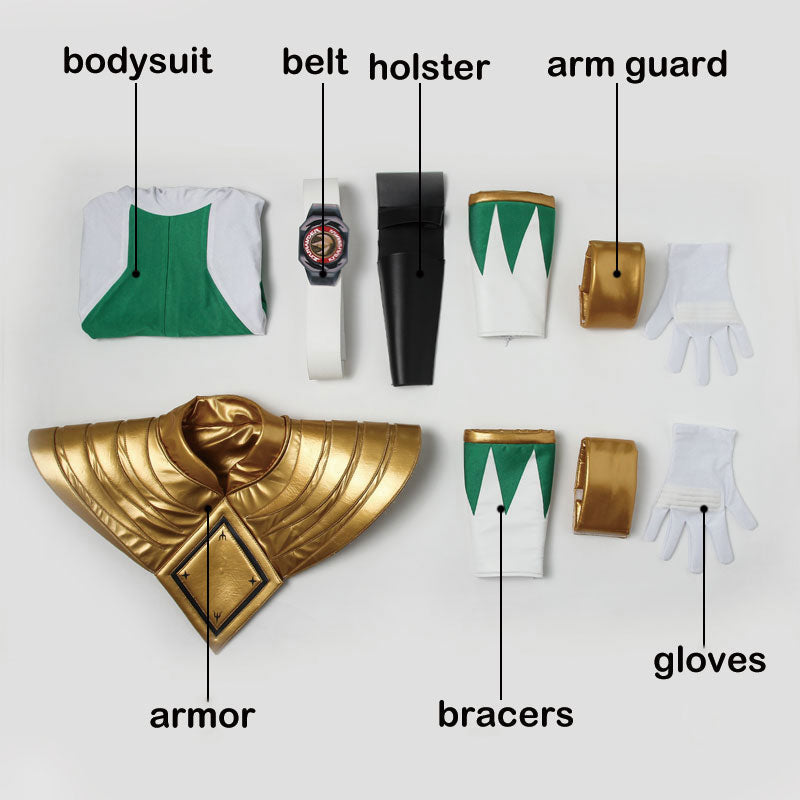[ylevol] Mighty Morphin Power Rangers Tommy Oliver Green Ranger Top Costumes