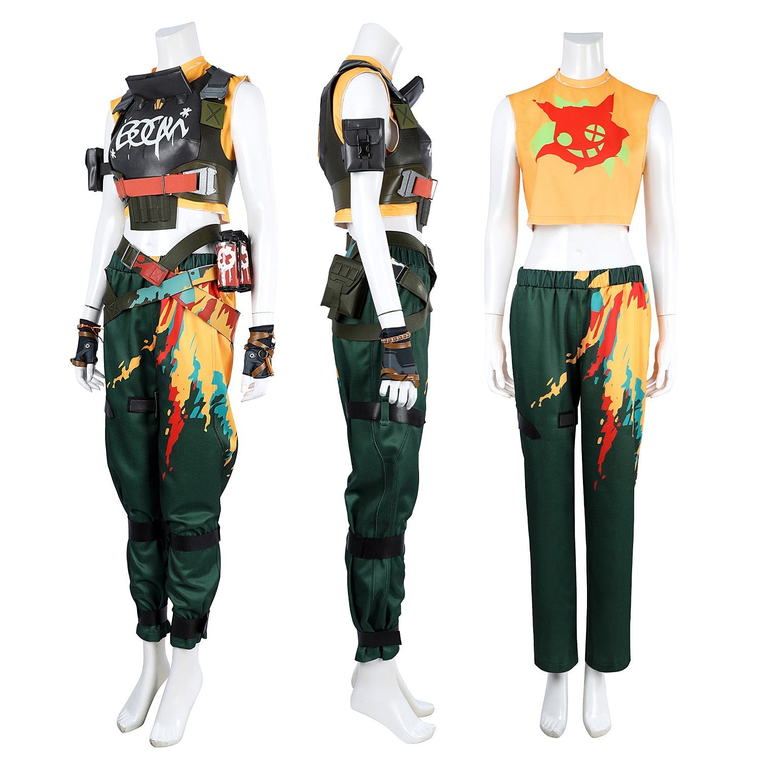 [ylevol] Valorant Raze Female Full Set Outfit Top Cosplay Costumes