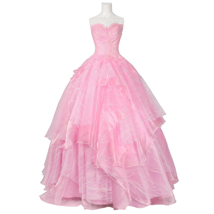 [ylevol] Wicked Part One Galinda Female Dress with Crown Cosplay Costumes