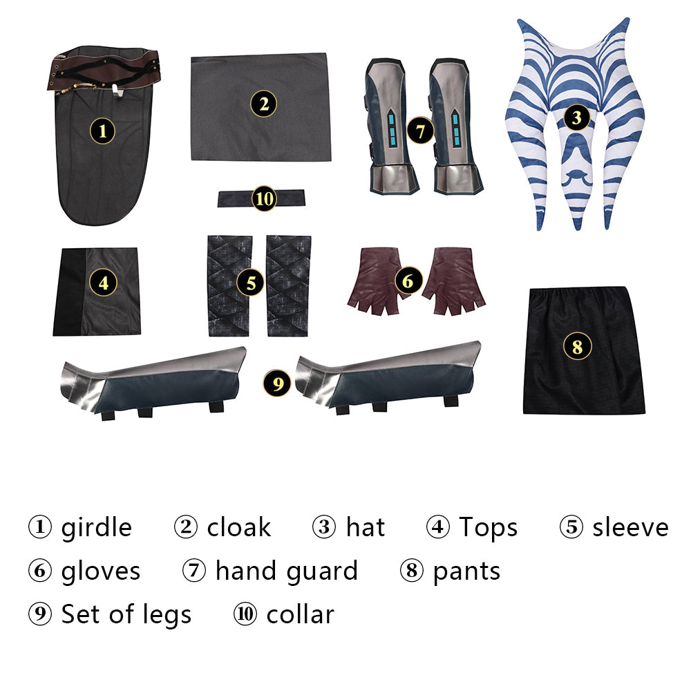 [ylevol] Star Wars The Mandalorian Ahsoka Tano Top Cosplay Costumes