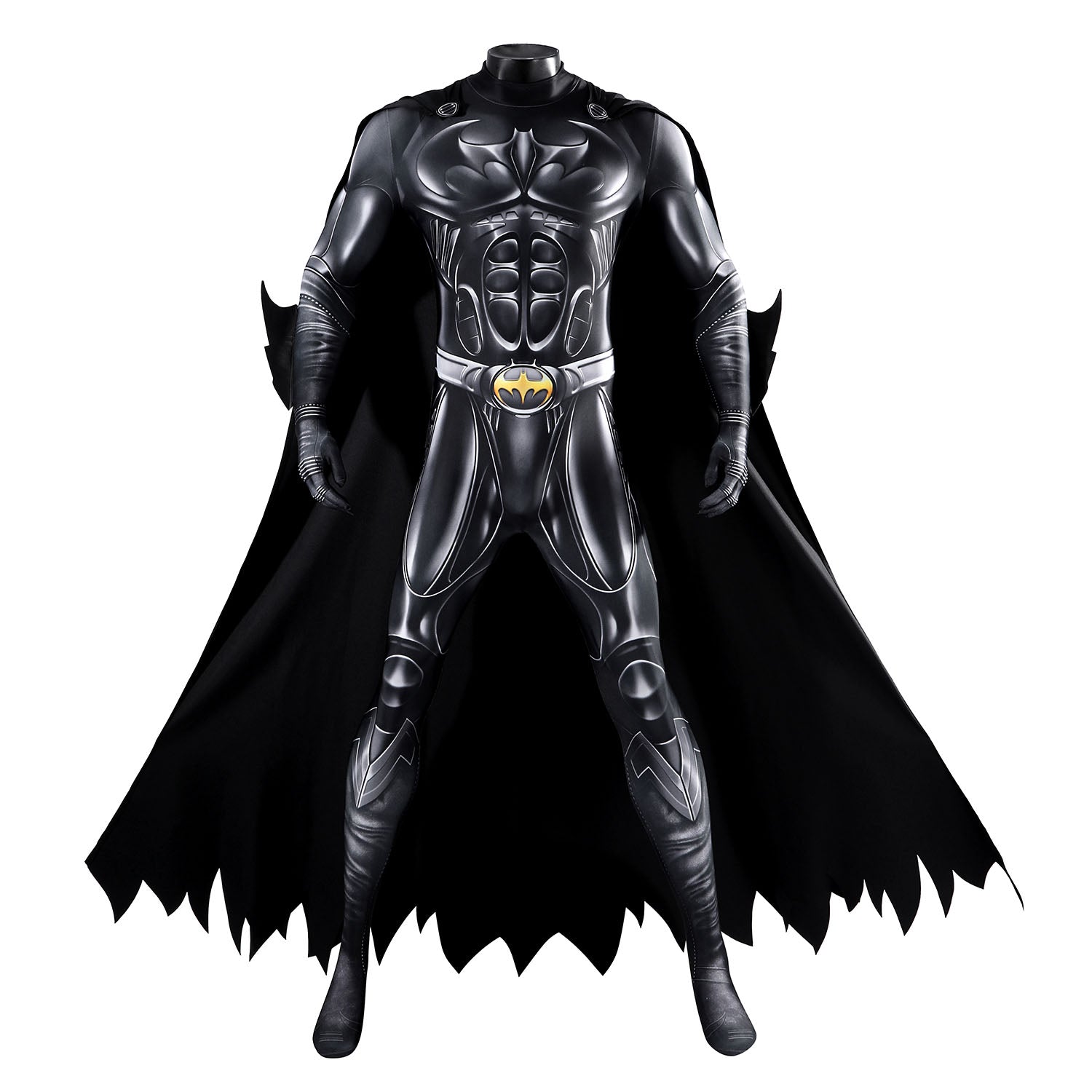 [ylevol] Batman Forever Bruce Thomas Wayne Jumpsuit with Cloak Cosplay Costumes