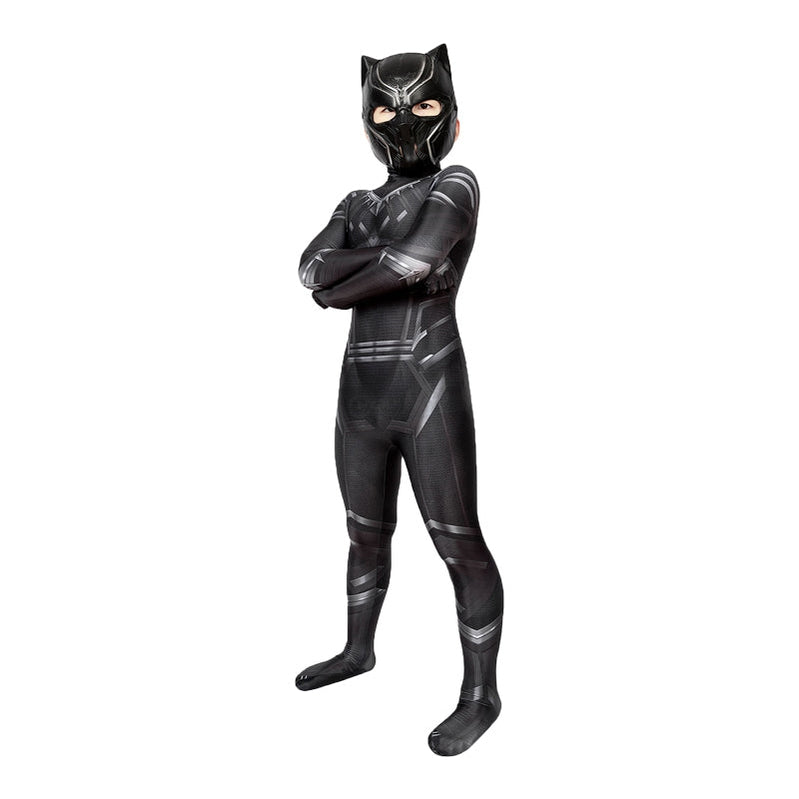 [ylevol] Black Panther Children Jumpsuit with Mask Cosplay Costume