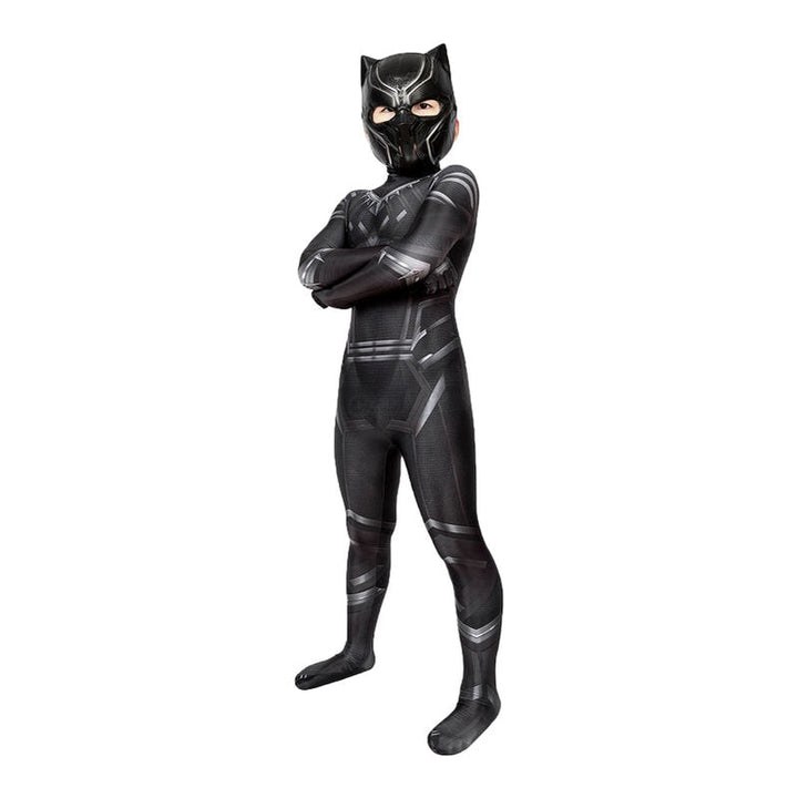 [ylevol] Black Panther Children Jumpsuit with Mask Cosplay Costume