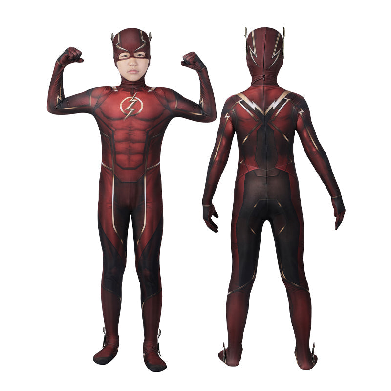[ylevol] Injustice 2 The Flash Jumpsuit Kids Cosplay Costumes