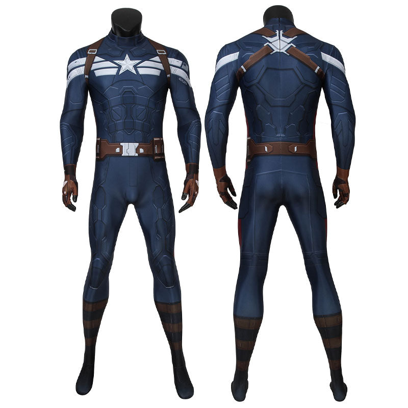 [ylevol] Captain America The Winter Soldier Steve Rogers Jumpsuit Costumes