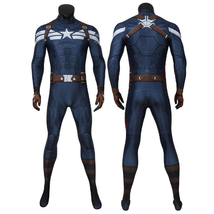 [ylevol] Captain America The Winter Soldier Steve Rogers Jumpsuit Costumes