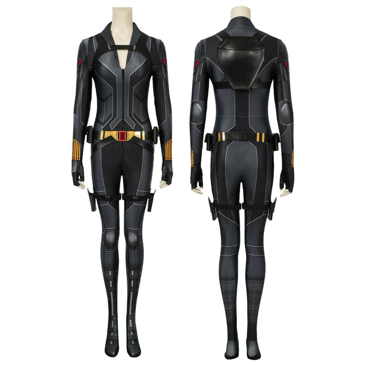 [ylevol] Black Widow Natasha Romanoff Black Suit Jumpsuit Cosplay Costumes