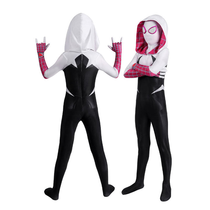 [ylevol] Spider-Man Across The Spider-Verse Gwen Stacy Kids Jumpsuit Costumes