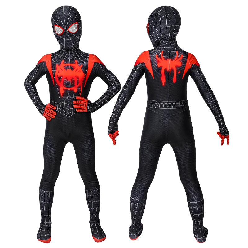 [ylevol] Spider-Man Into the Spider-Verse Miles Morales Kids Jumpsuit Costumes