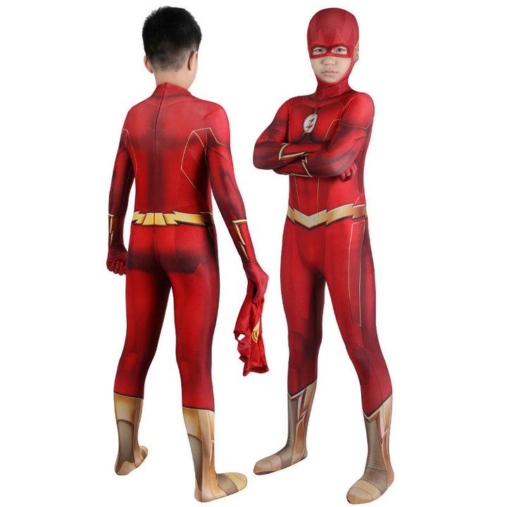 [ylevol] The Flash season 8 Barry Allen Kids Jumpsuit Cosplay Costumes