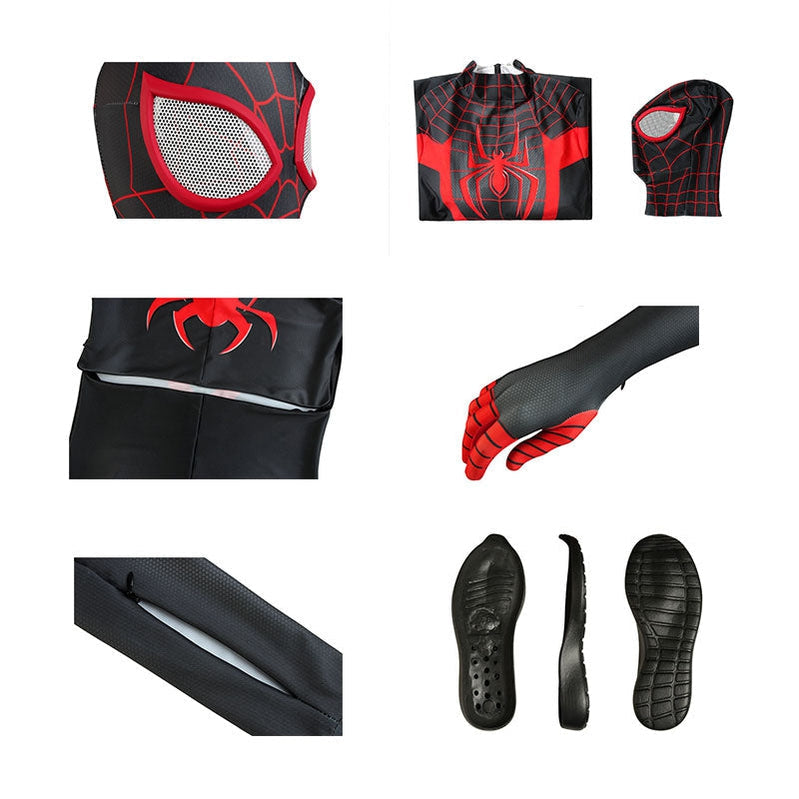 [ylevol] Spider-Man Into the Spider-Verse Miles Morales Jumpsuit Cosplay Costume