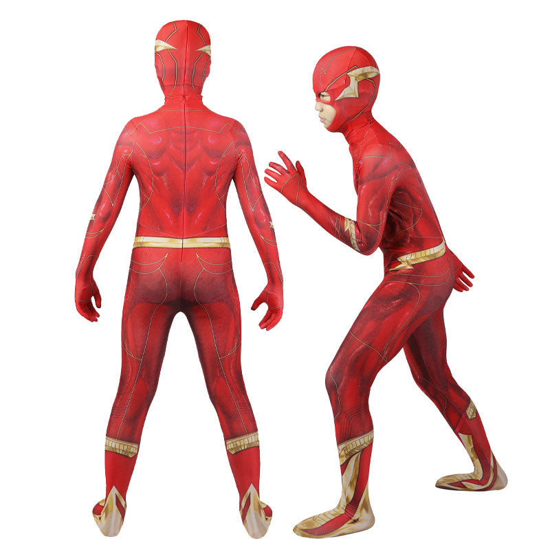 [ylevol] Flashpoint Barry Allen The Flash Kids Jumpsuit Cosplay Costumes