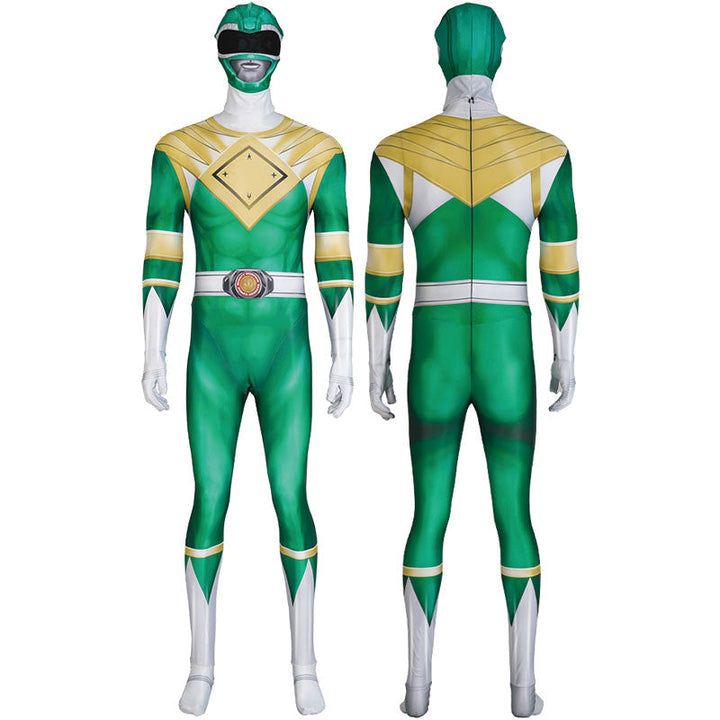[ylevol] Mighty Morphin Power Rangers Yamato Tribe Knight Burai Green Costumes
