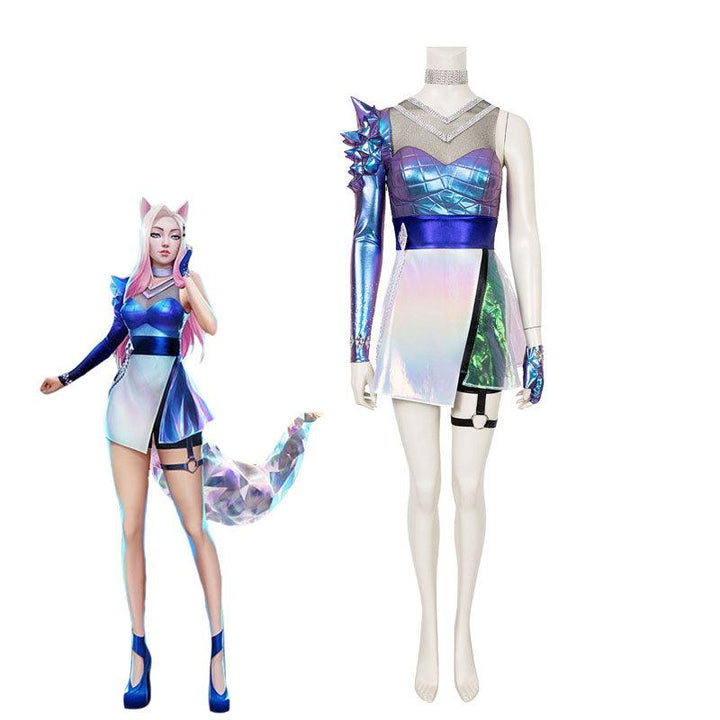[ylevol] Game LOL KDA ALL OUT Ahri Full Set Top Level Cosplay Costume