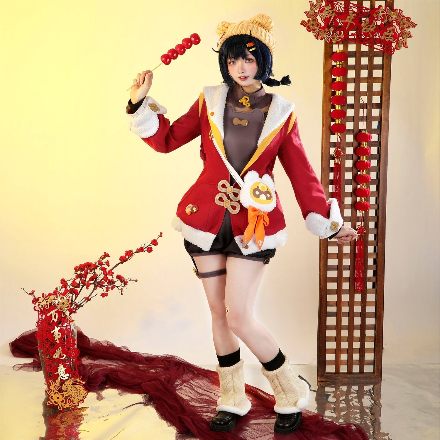 [ylevol] Game Genshin Impact Xiangling Lantern Rite Suit Cosplay Costumes