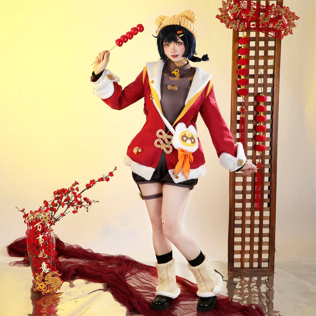 [ylevol] Game Genshin Impact Xiangling Lantern Rite Suit Cosplay Costumes