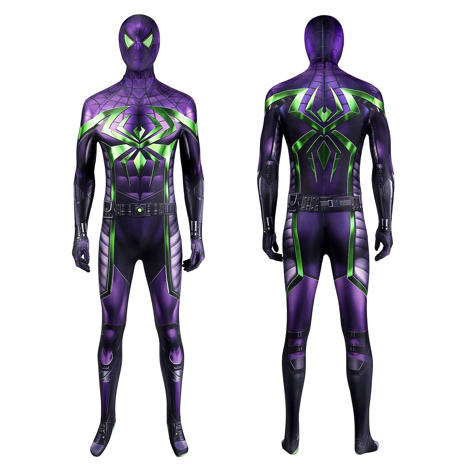 [ylevol] Marvel's Spider-Man Miles Morales Purple Reign Suit Male Jumpsuit Costumes