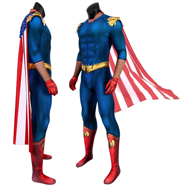 [ylevol] The Boys Homelander Male Jumpsuit with Cloak Cosplay Costumes