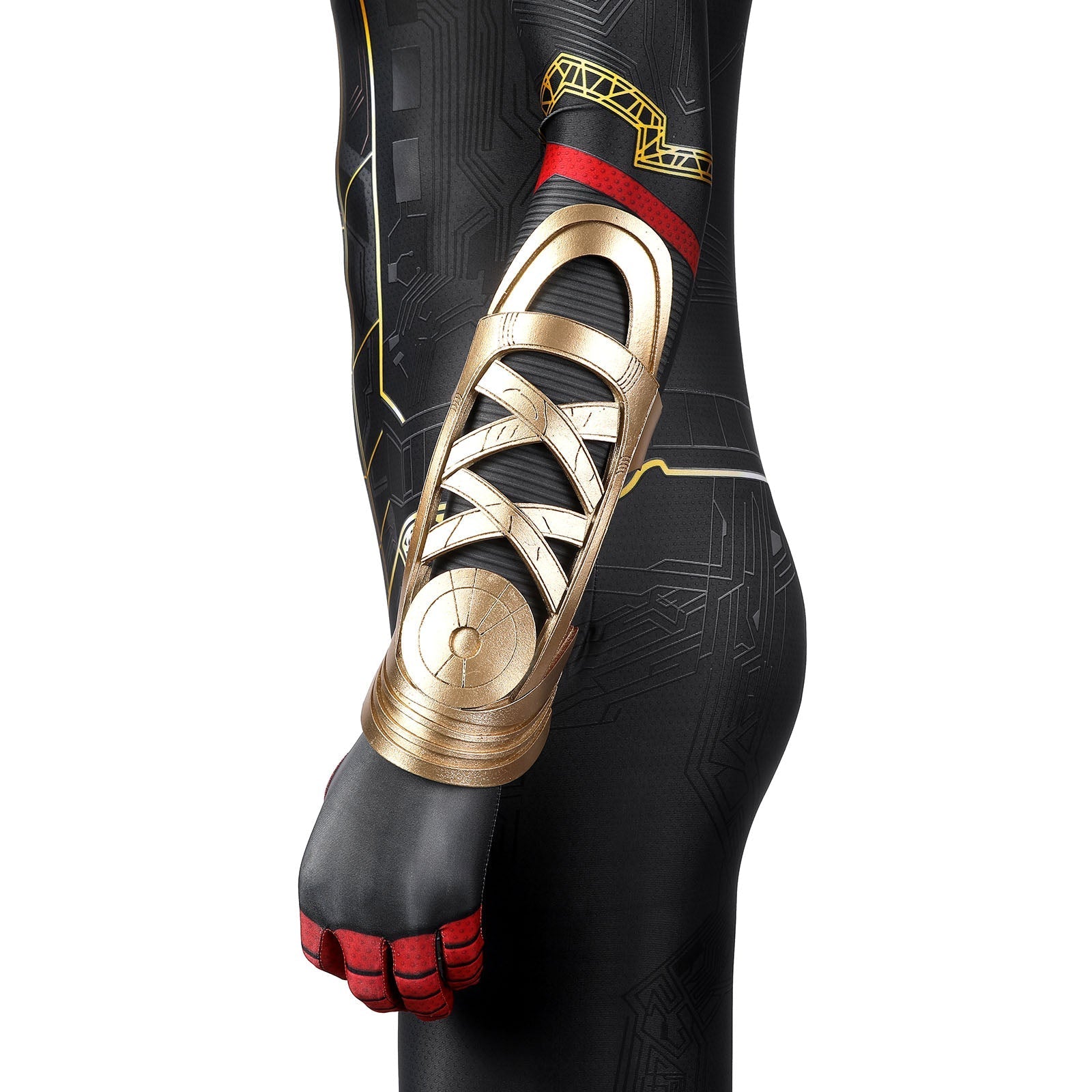 [ylevol] Spider-Man 3 No Way Home Peter Parker Black Gold Suit Jumpsuit Costumes