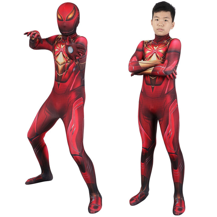 [ylevol] Marvel's Spider-Man Iron Spider Armor Kids Jumpsuit Cosplay Costumes