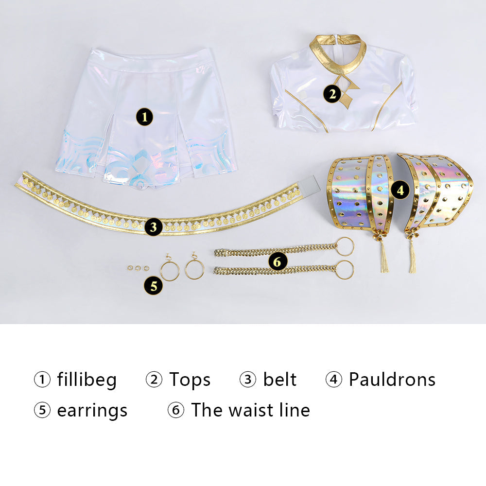 [ylevol] KPop Demon Hunters Zoey White Stage Outfit Cosplay Costumes