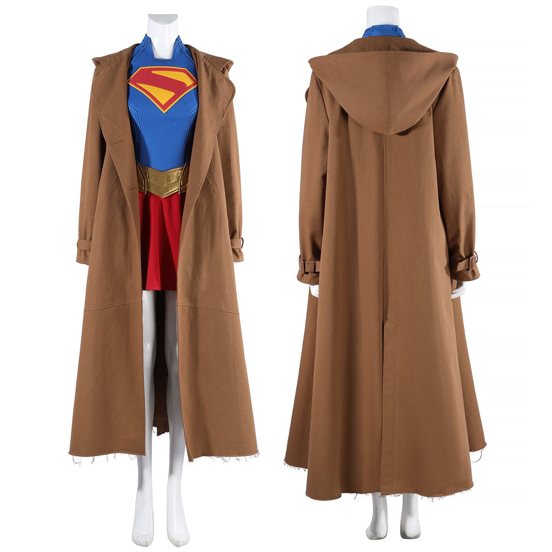[ylevol] Comics Superhero Supergirl Superwoman Fullset with Coat Cosplay Costumes