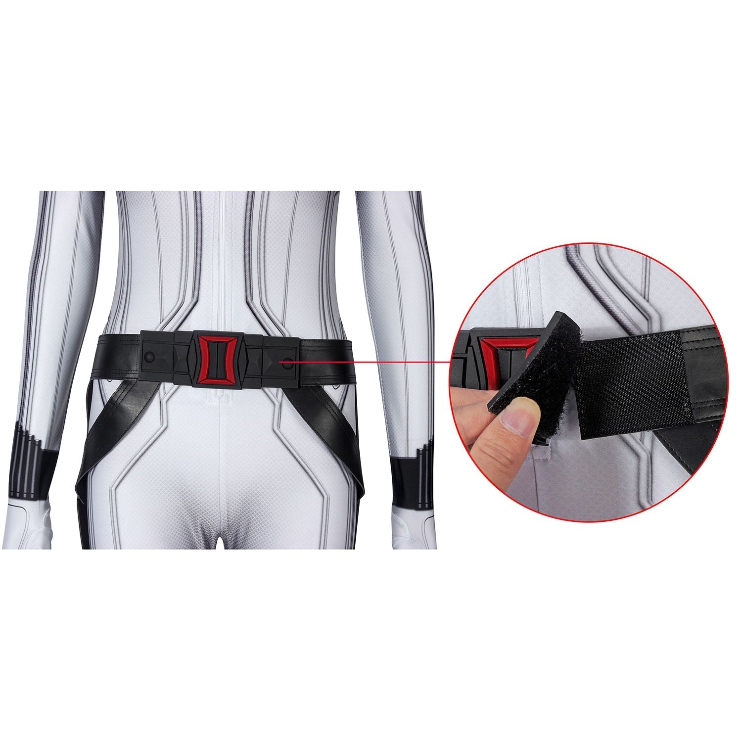 [ylevol] Black Widow Natasha Romanoff White Suit Jumpsuit with Accessories Cosplay Costumes