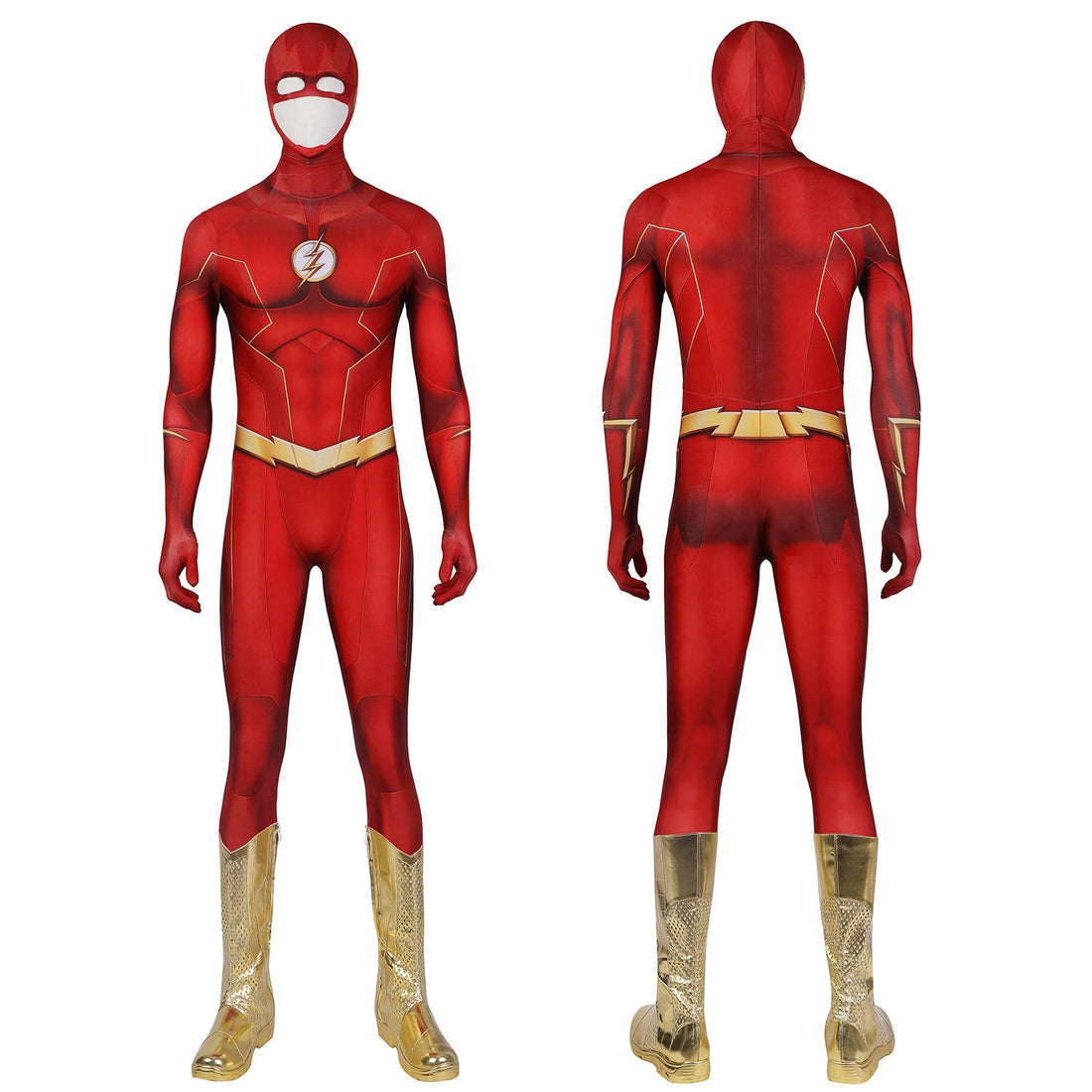 [ylevol] The Flash season 8 Barry Allen Male Jumpsuit with Mask Costumes